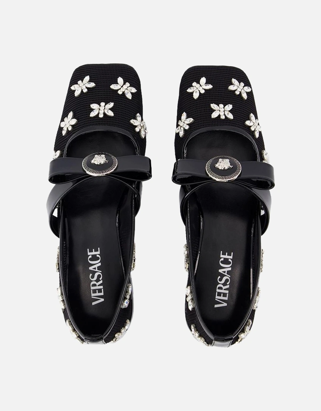 CrystalEmbellished Mesh Mary Janes