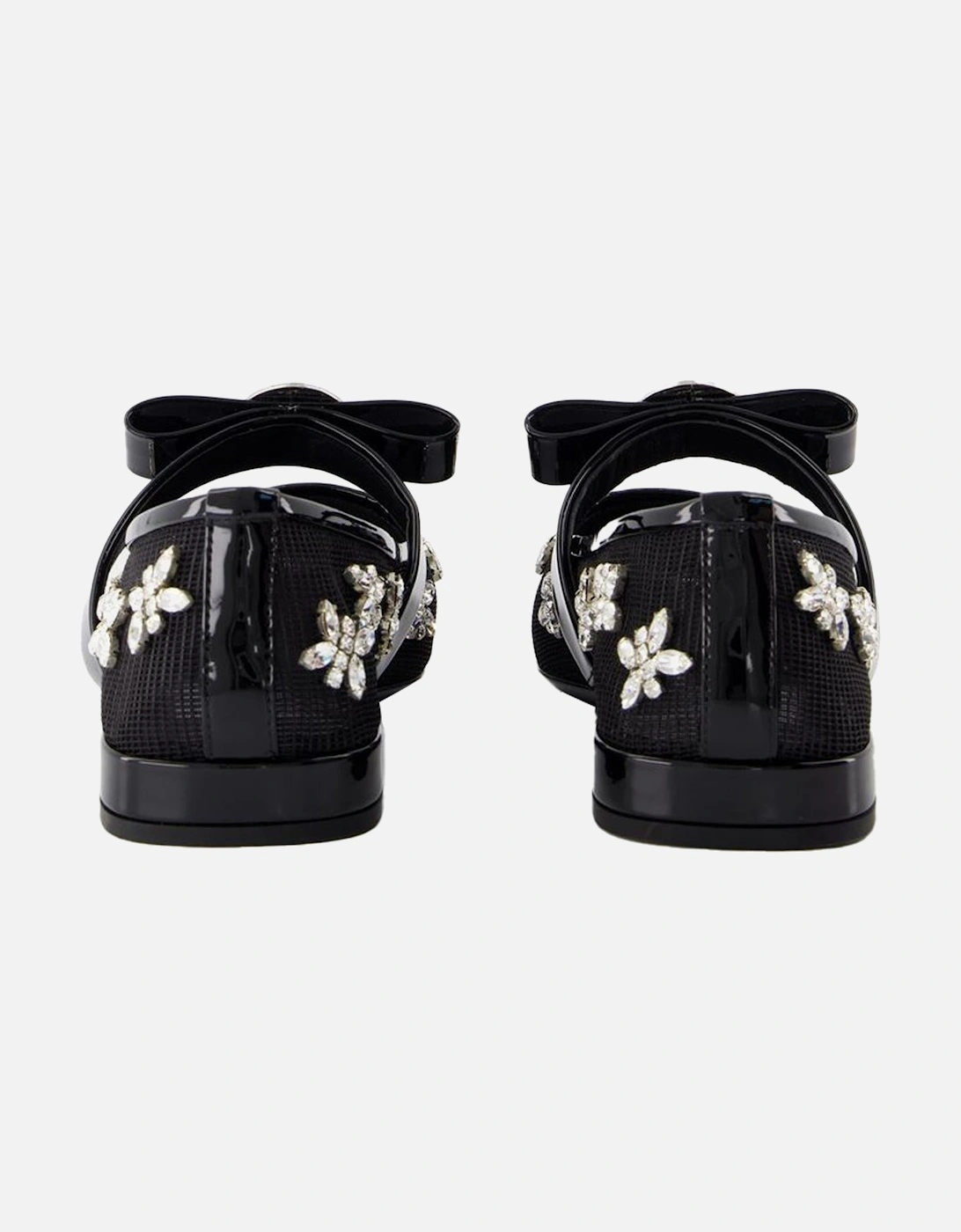 CrystalEmbellished Mesh Mary Janes