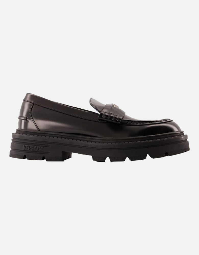 Leather Loafers Chunky Platform