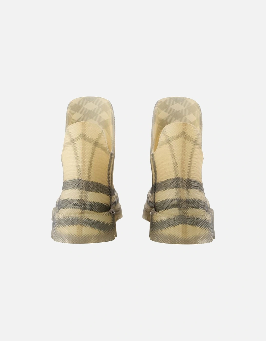 Check Print PVC Ankle Boots