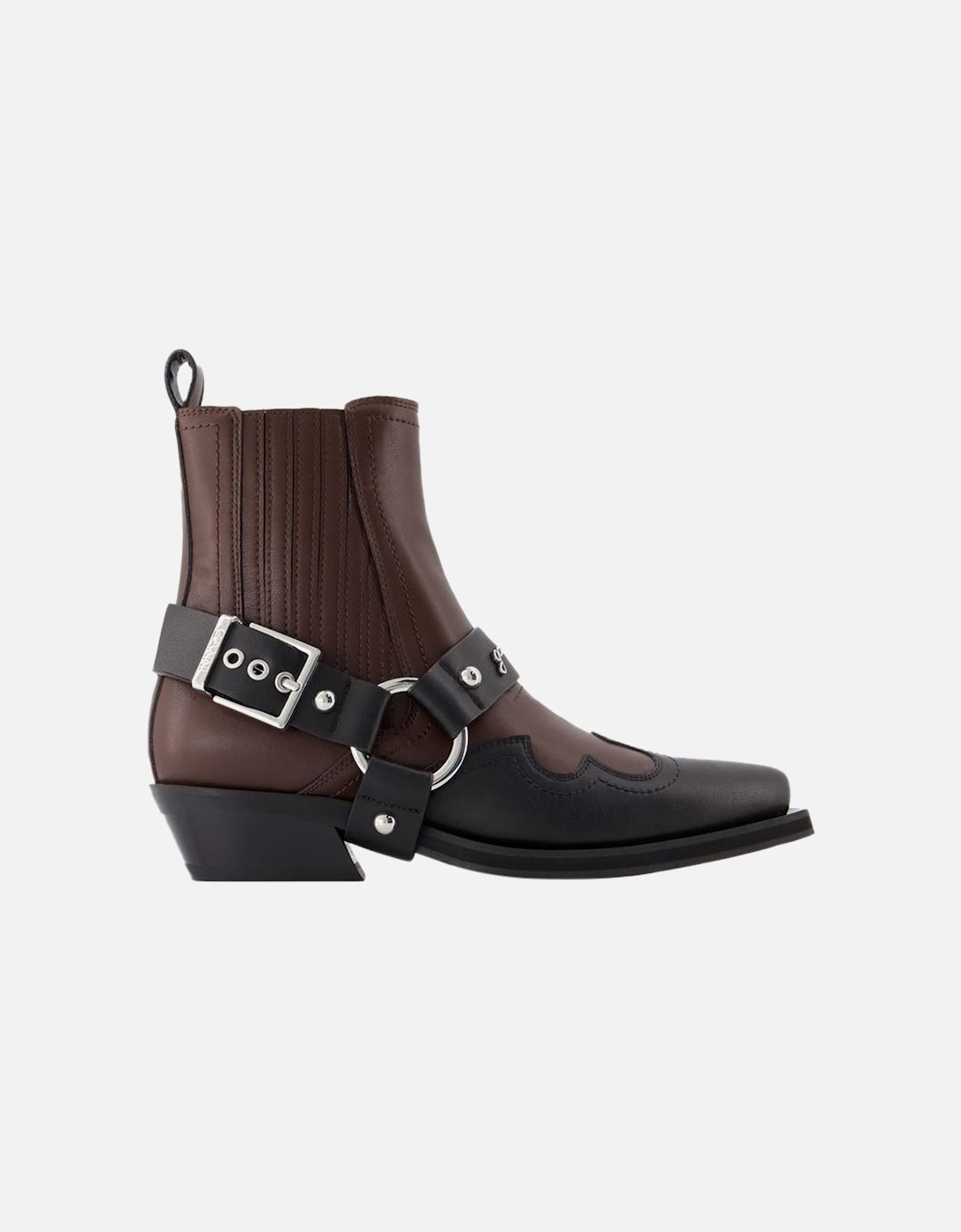 Leather Ankle Boots Western Style, 4 of 3