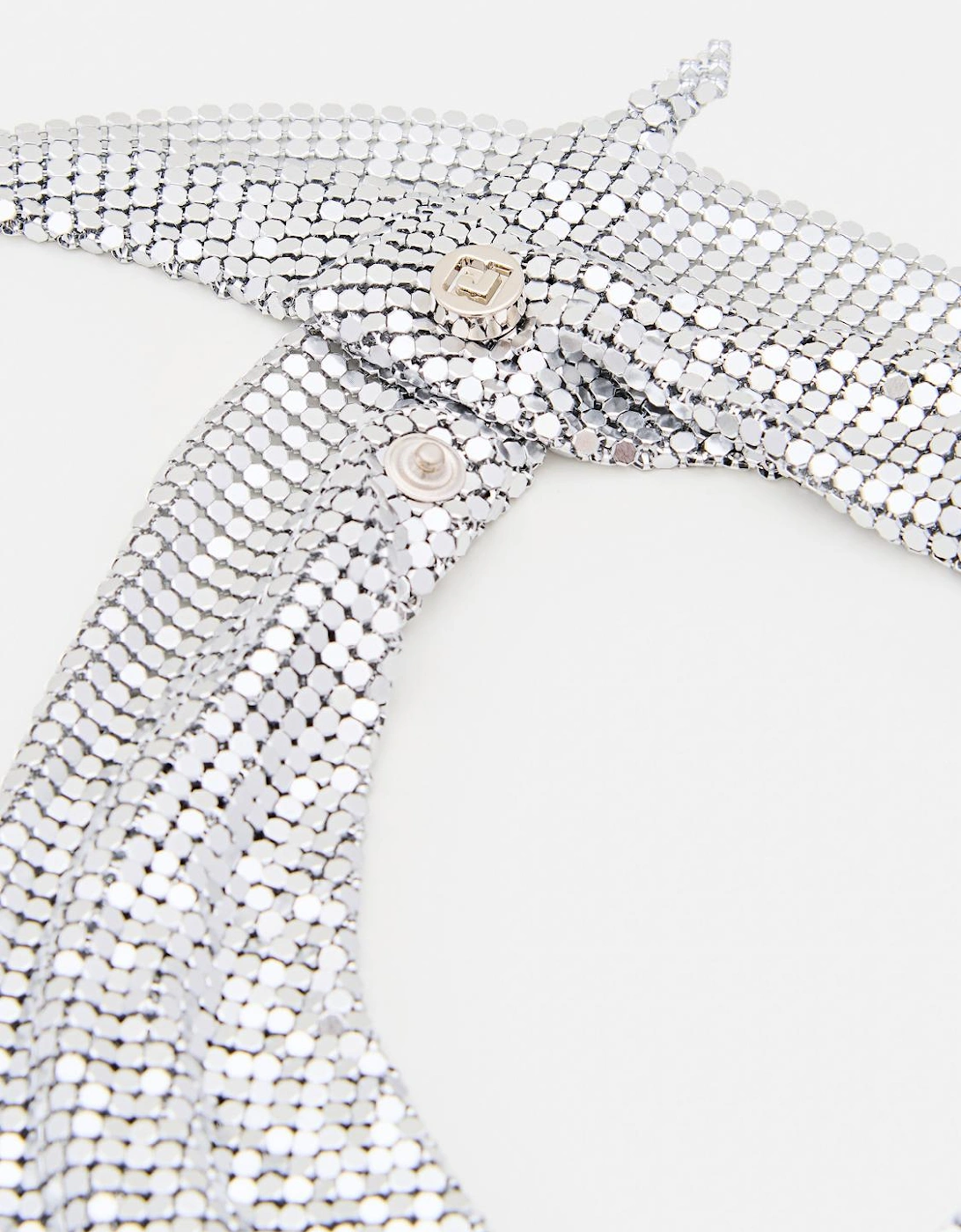 Metal Mesh Draped Scarf
