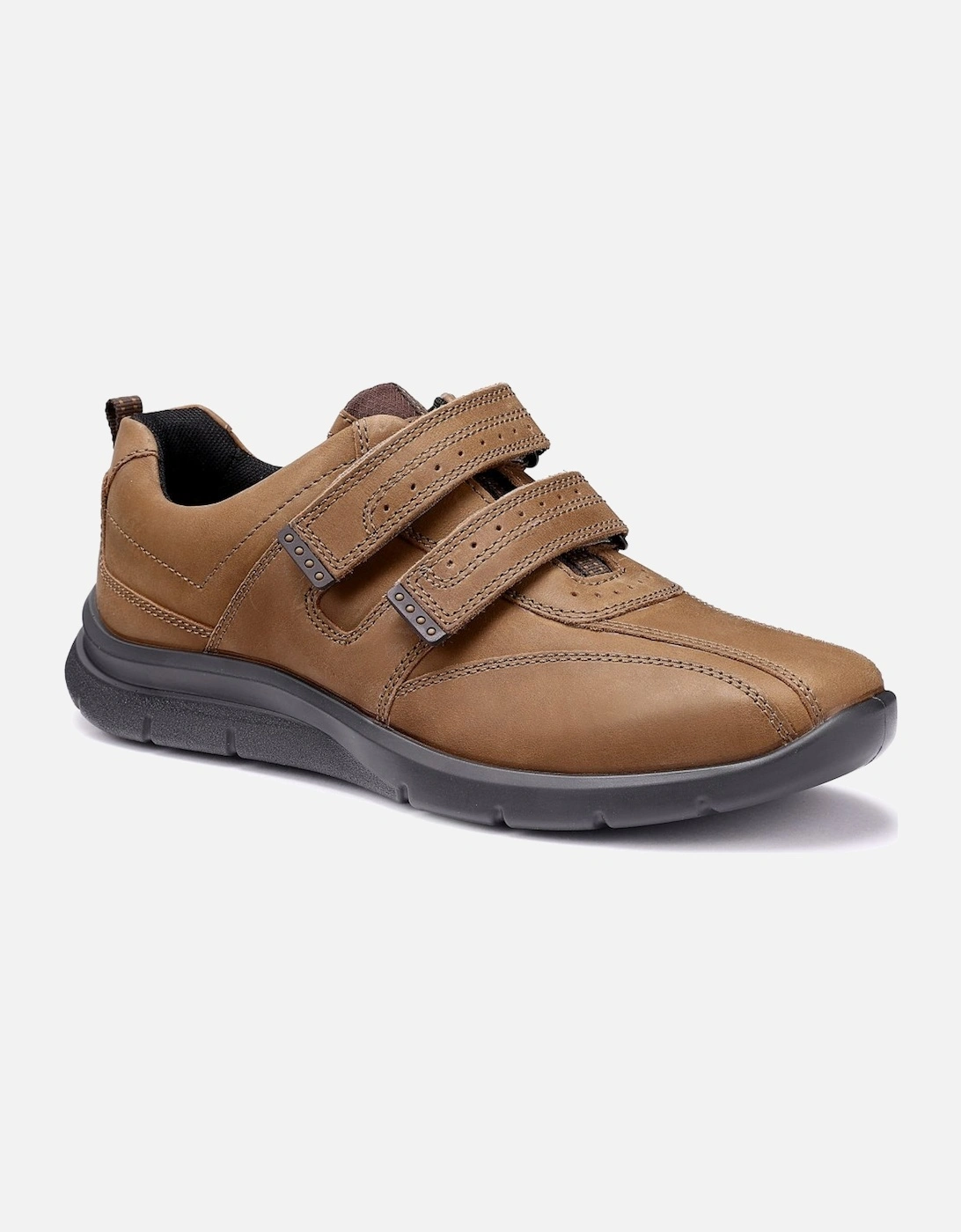 Hotter Men's Energise Mens Riptape Casual Shoe - Brown - Size: 12