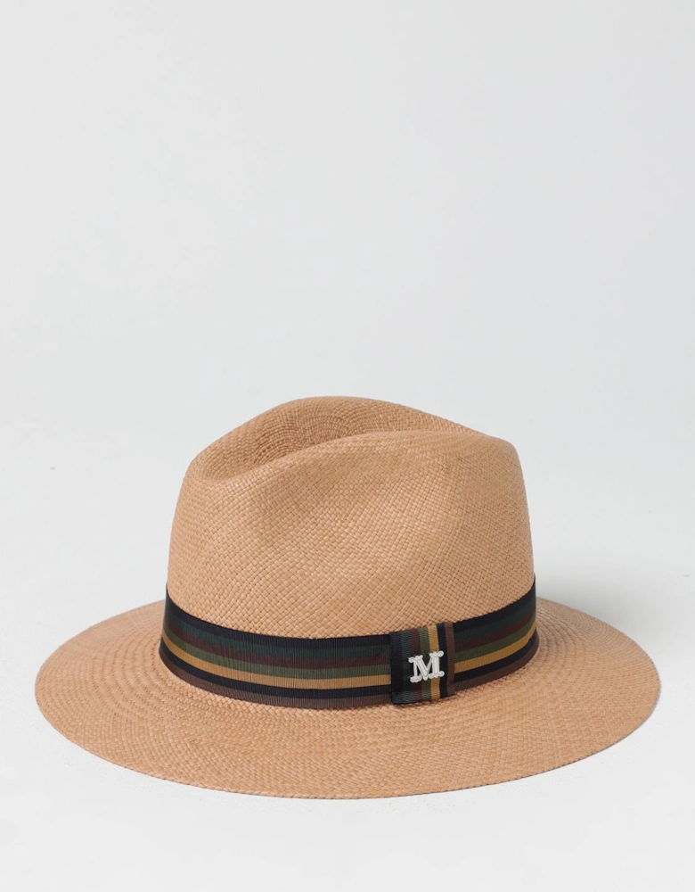 Toquilla Straw Fedora Hat with Striped Band