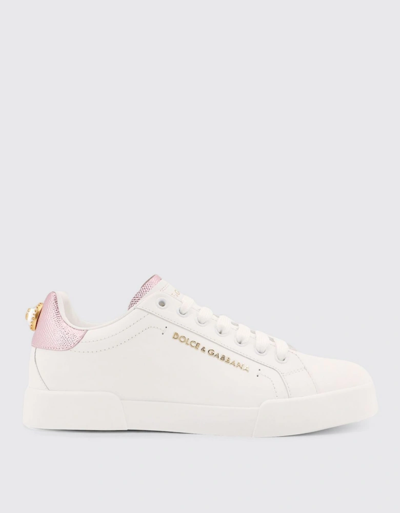 Leather Sneakers with Ornament