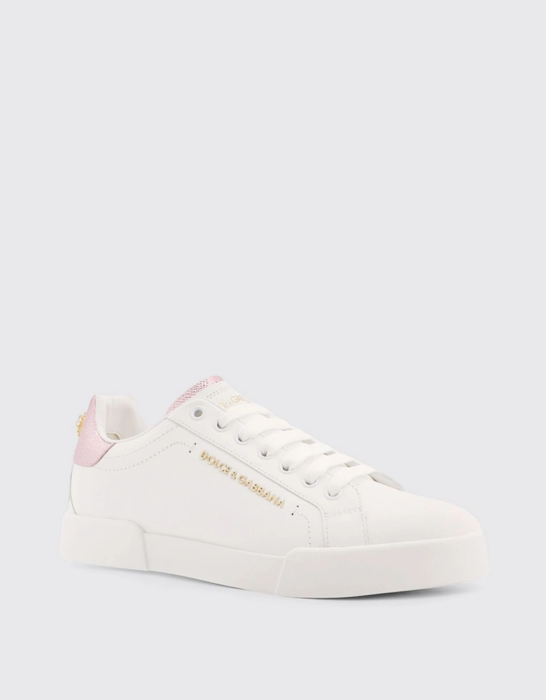 Leather Sneakers with Ornament
