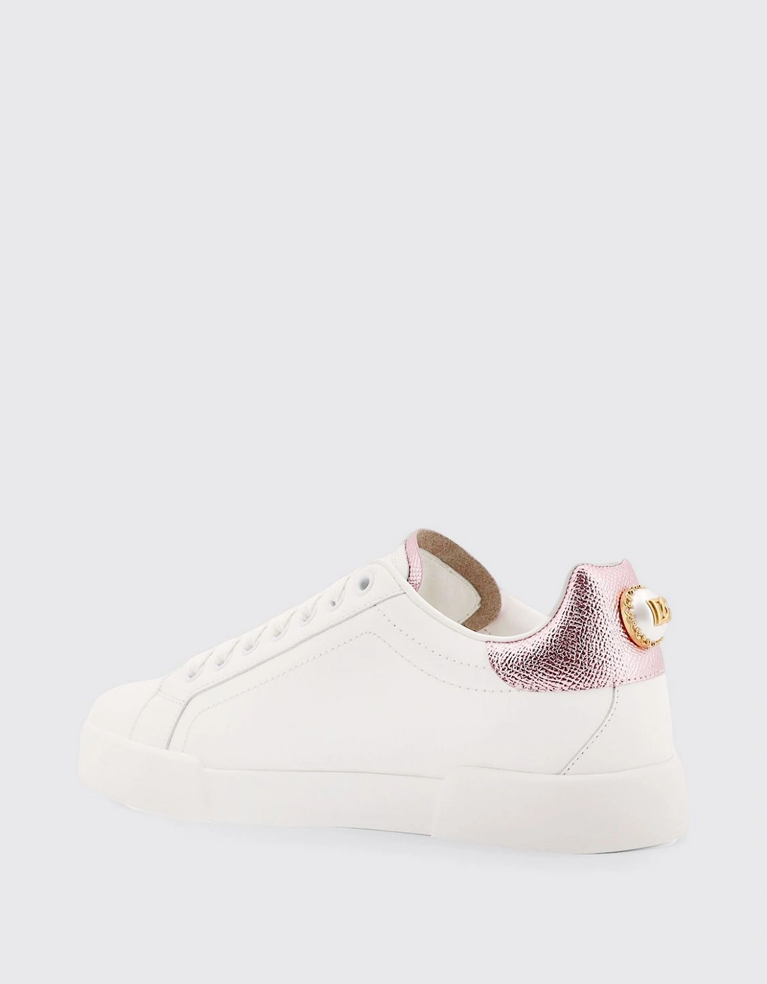 Leather Sneakers with Ornament