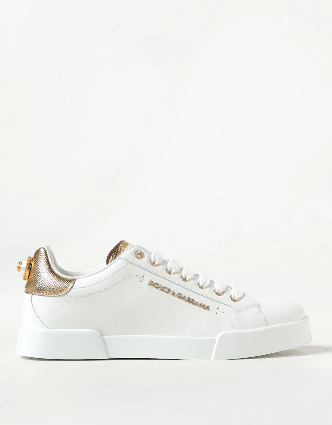 Leather Sneakers with Ornament