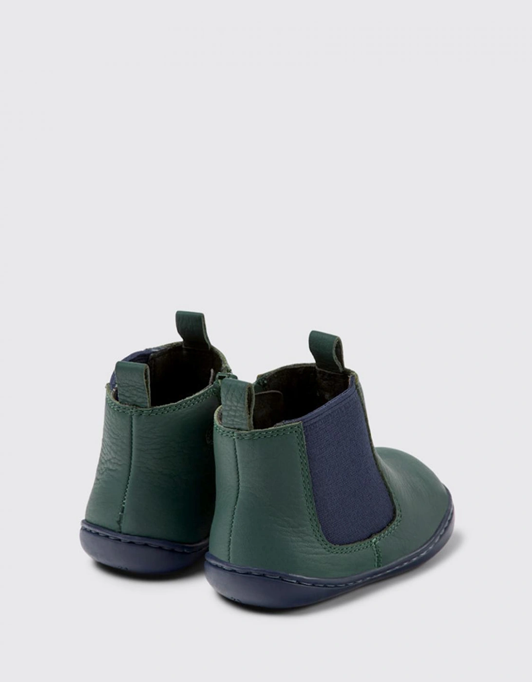 Leather Ankle Boots with Elastic Side Panels for Easy On and Off