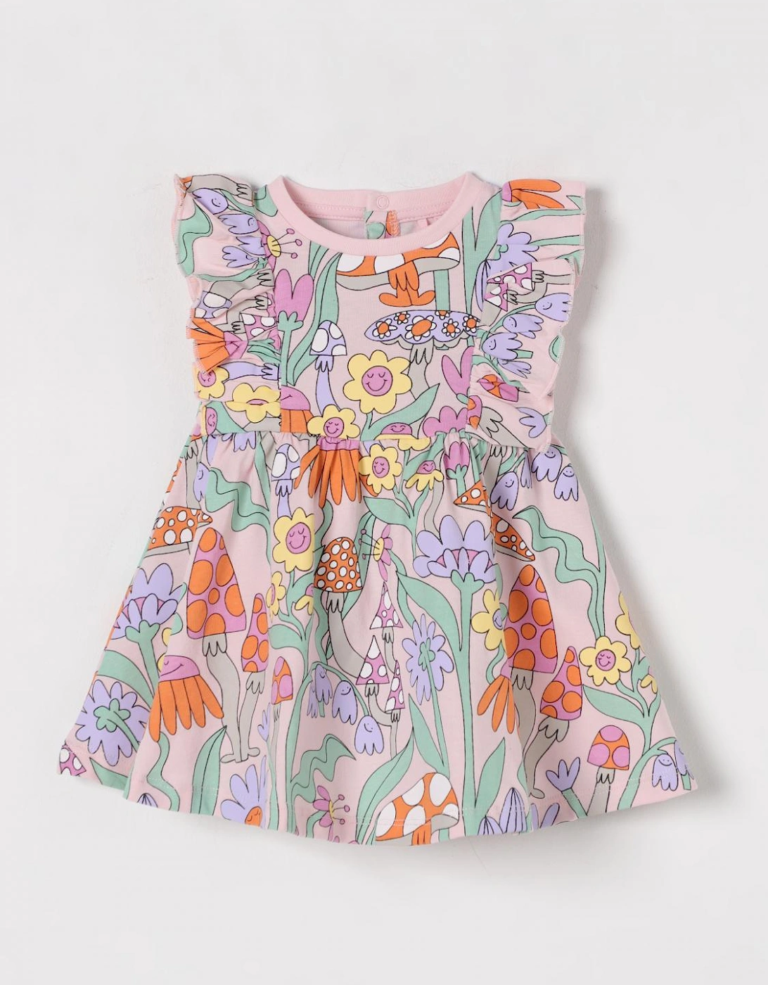 Kids Flower  Mushroom Print Dress, 4 of 3
