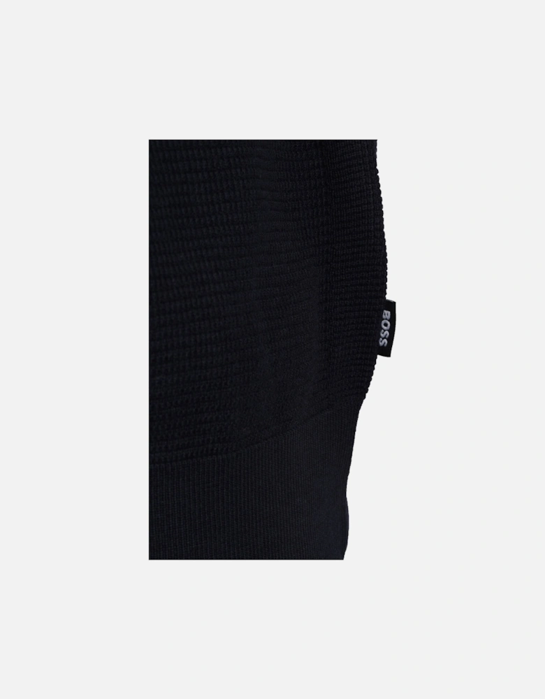 Boss Black Iannotti Knitted Polo Shirt Dark Blue