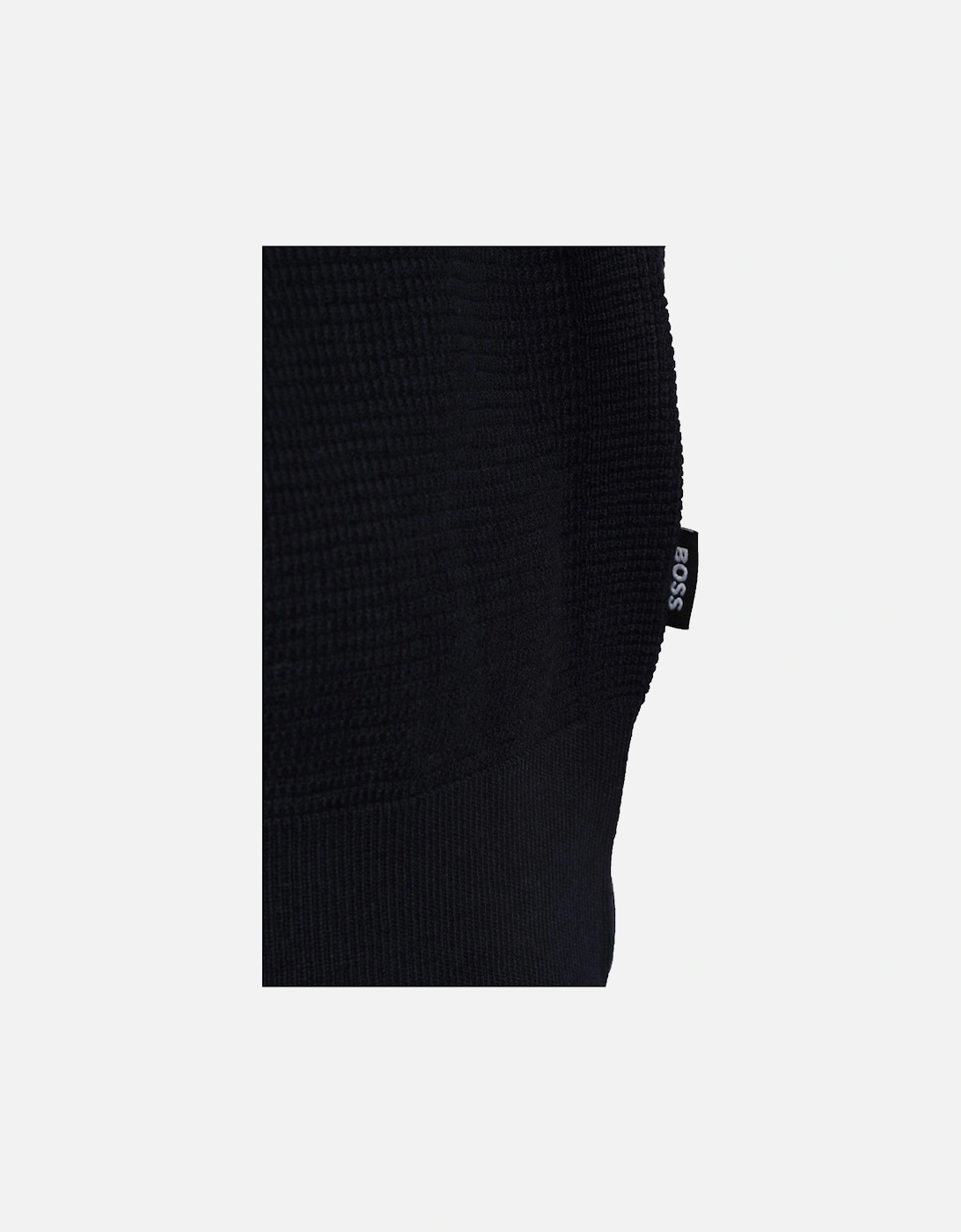 Boss Black Iannotti Knitted Polo Shirt Dark Blue