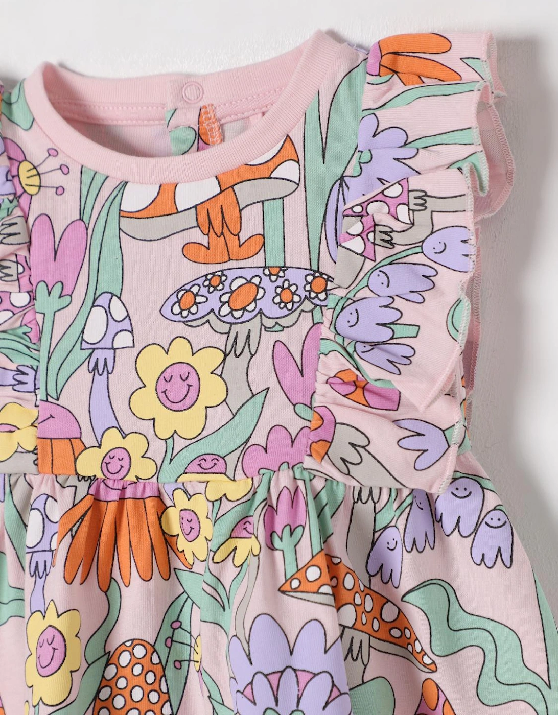 Kids Flower  Mushroom Print Dress