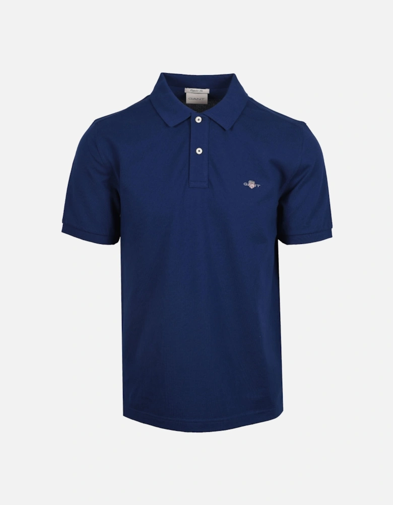 Reg Shield SS Pique Polo Shirt Persian Blue