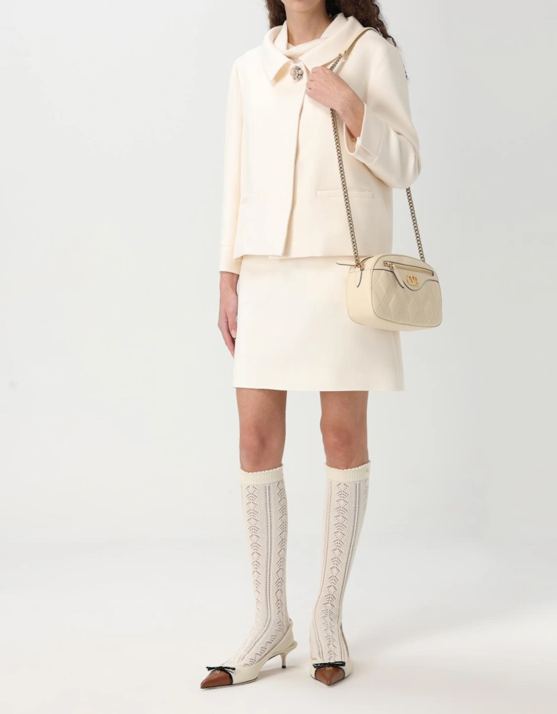 Mini Aline Skirt Embellished Buttons