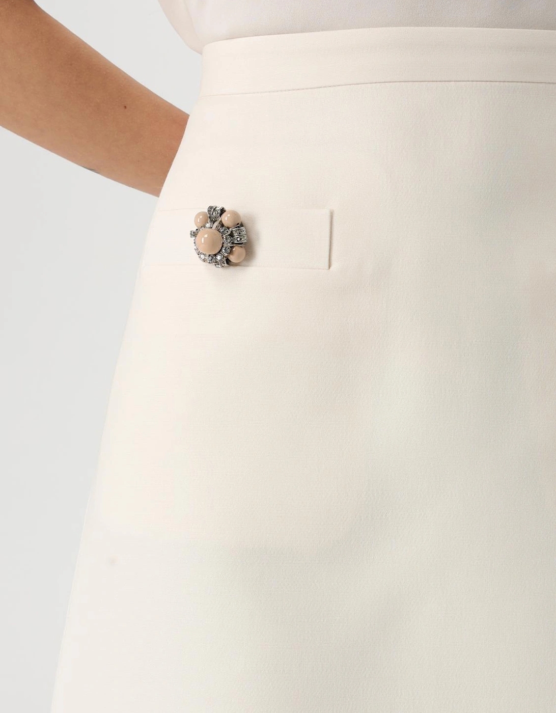 Mini Aline Skirt Embellished Buttons