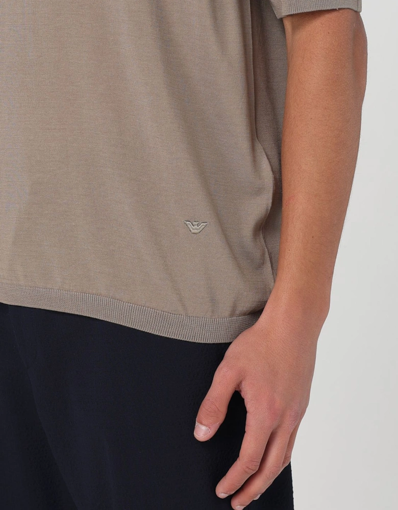 Classic Round Neck Short Sleeve Knit Top