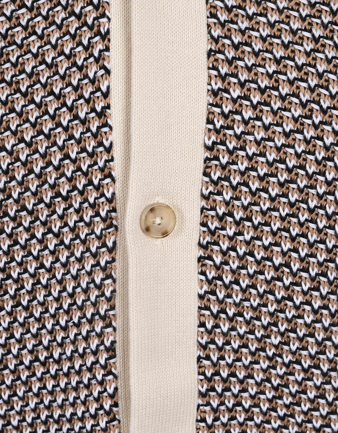 Boss Black Iconico Knitted Polo Open White