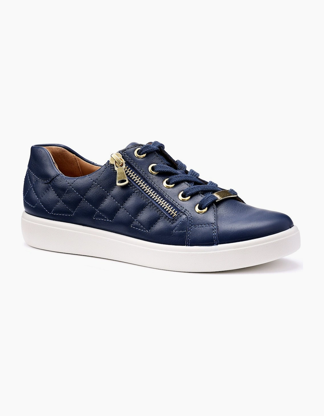Hotter Women's Navy Wonder Wide Trainers - Size: 6.5