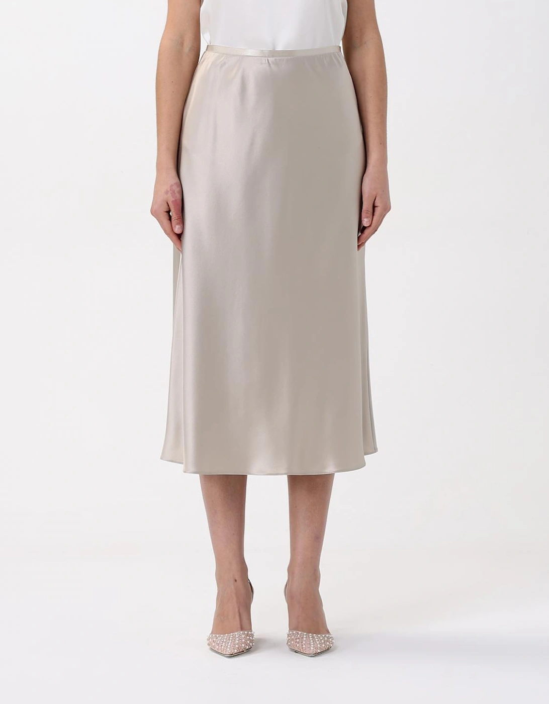 Silk Midi Skirt