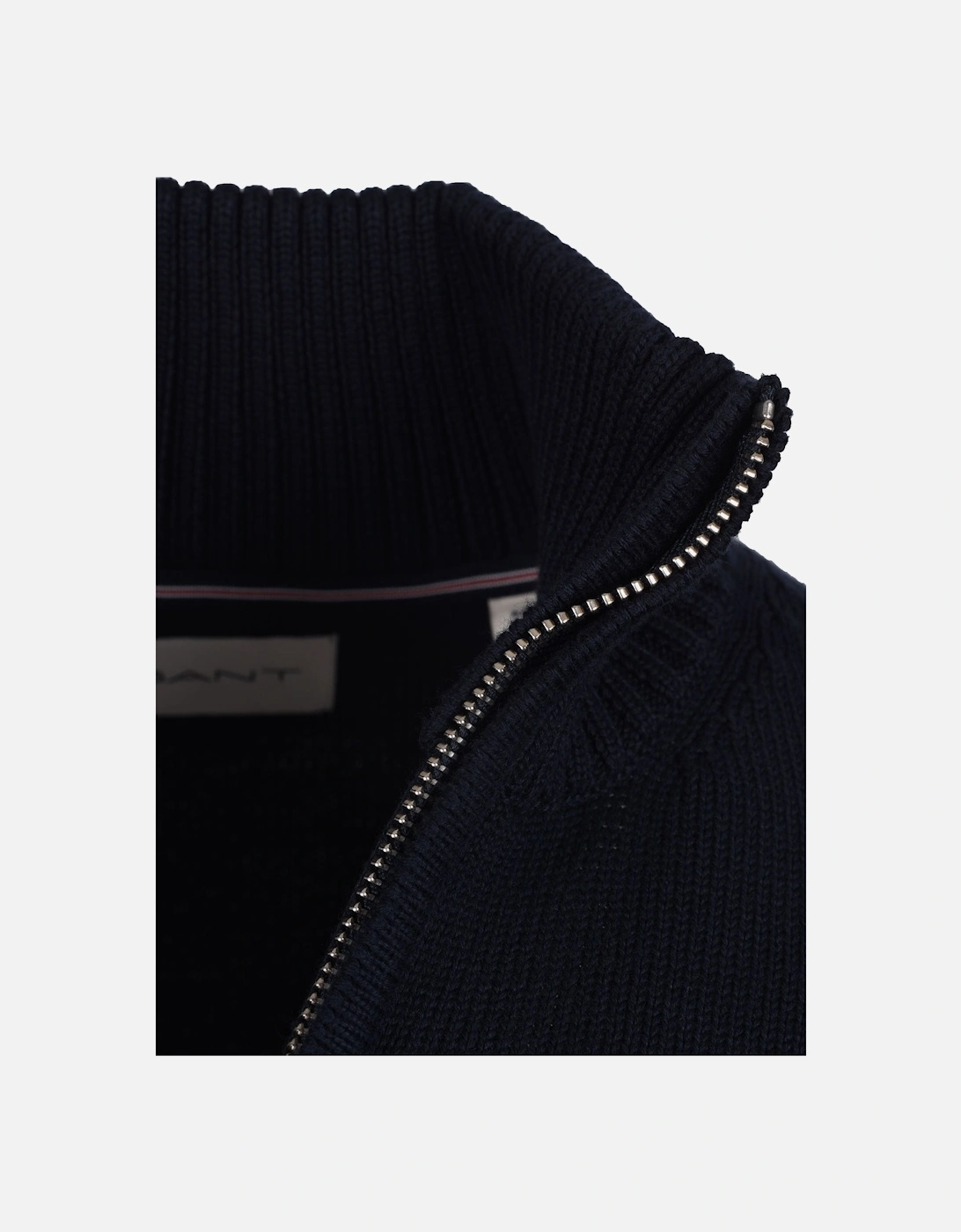 Cotton Half Zip Knitwear Evening Blue