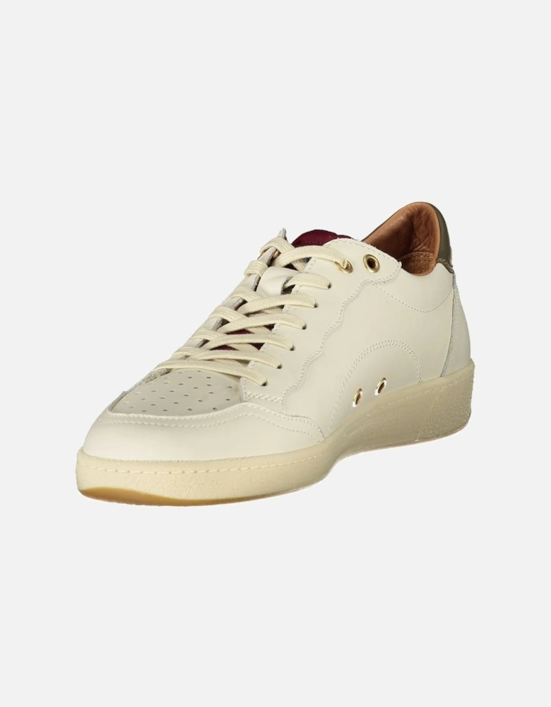 Dynamic Urban Leather Sneakers with Green Accents