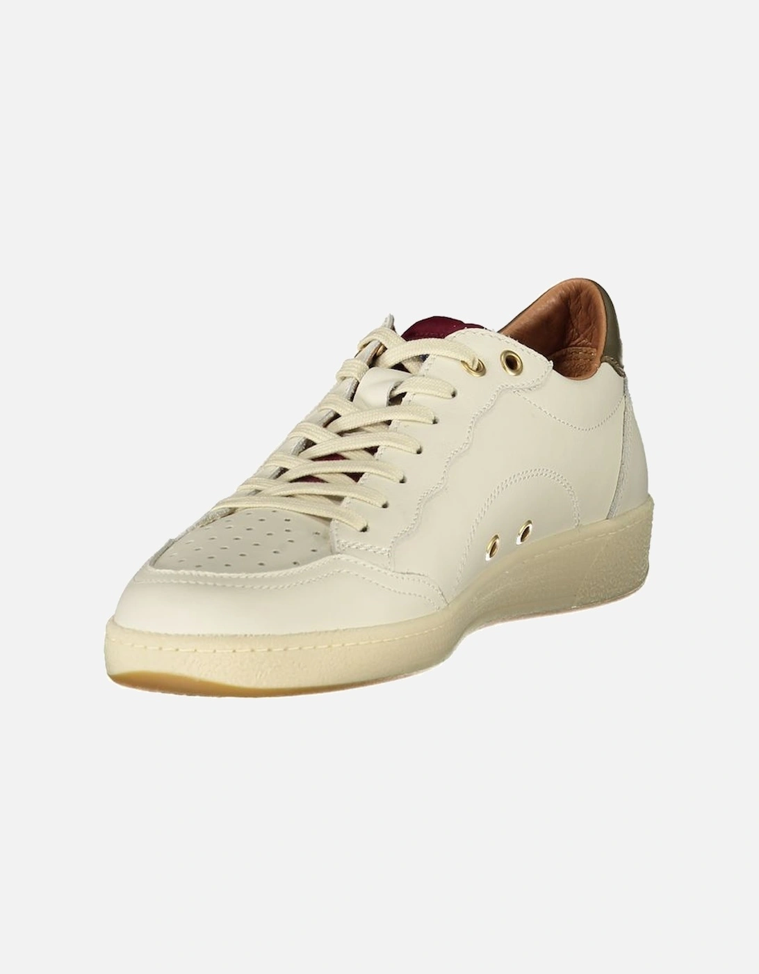 Dynamic Urban Leather Sneakers with Green Accents