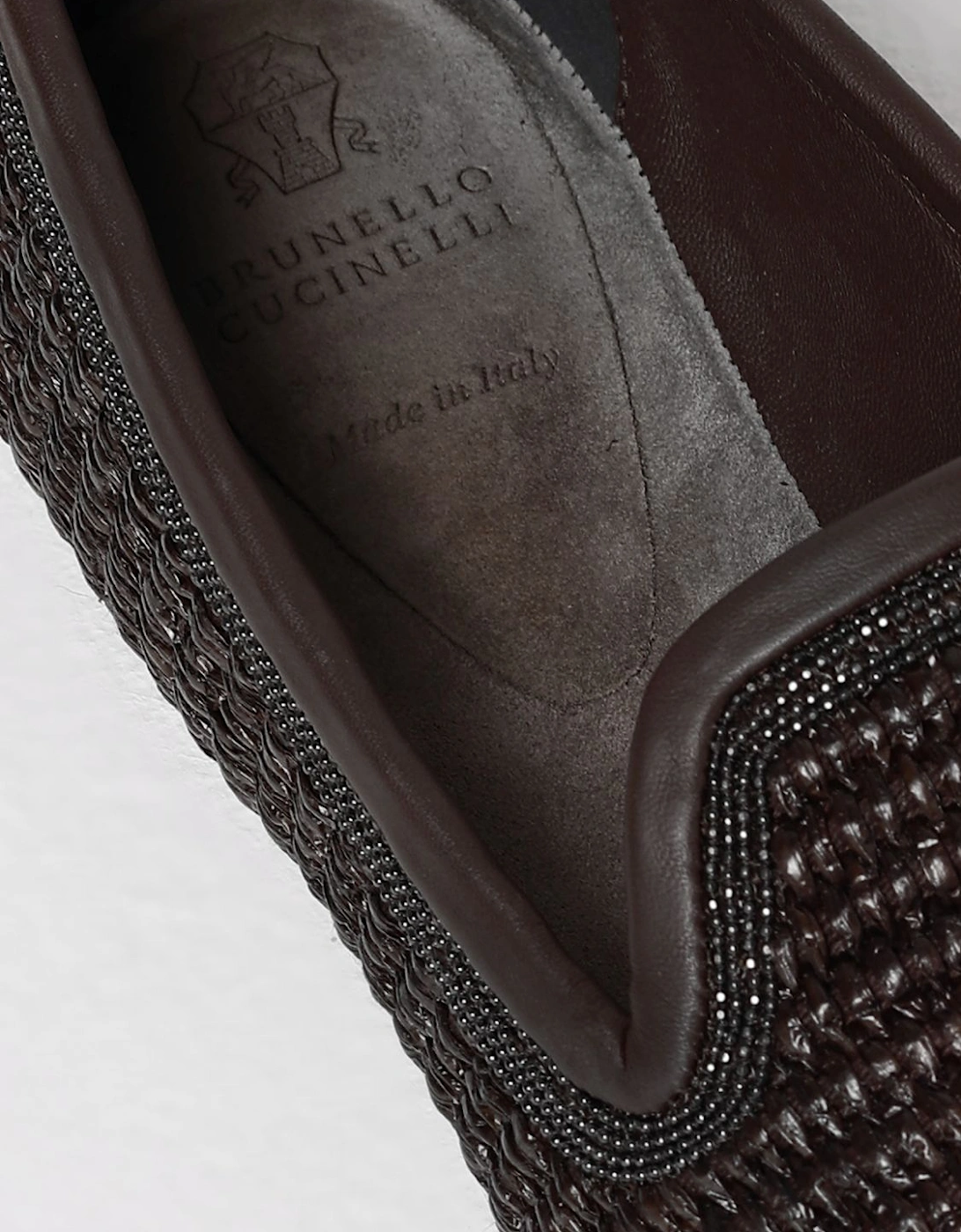 Woven Leather Loafers