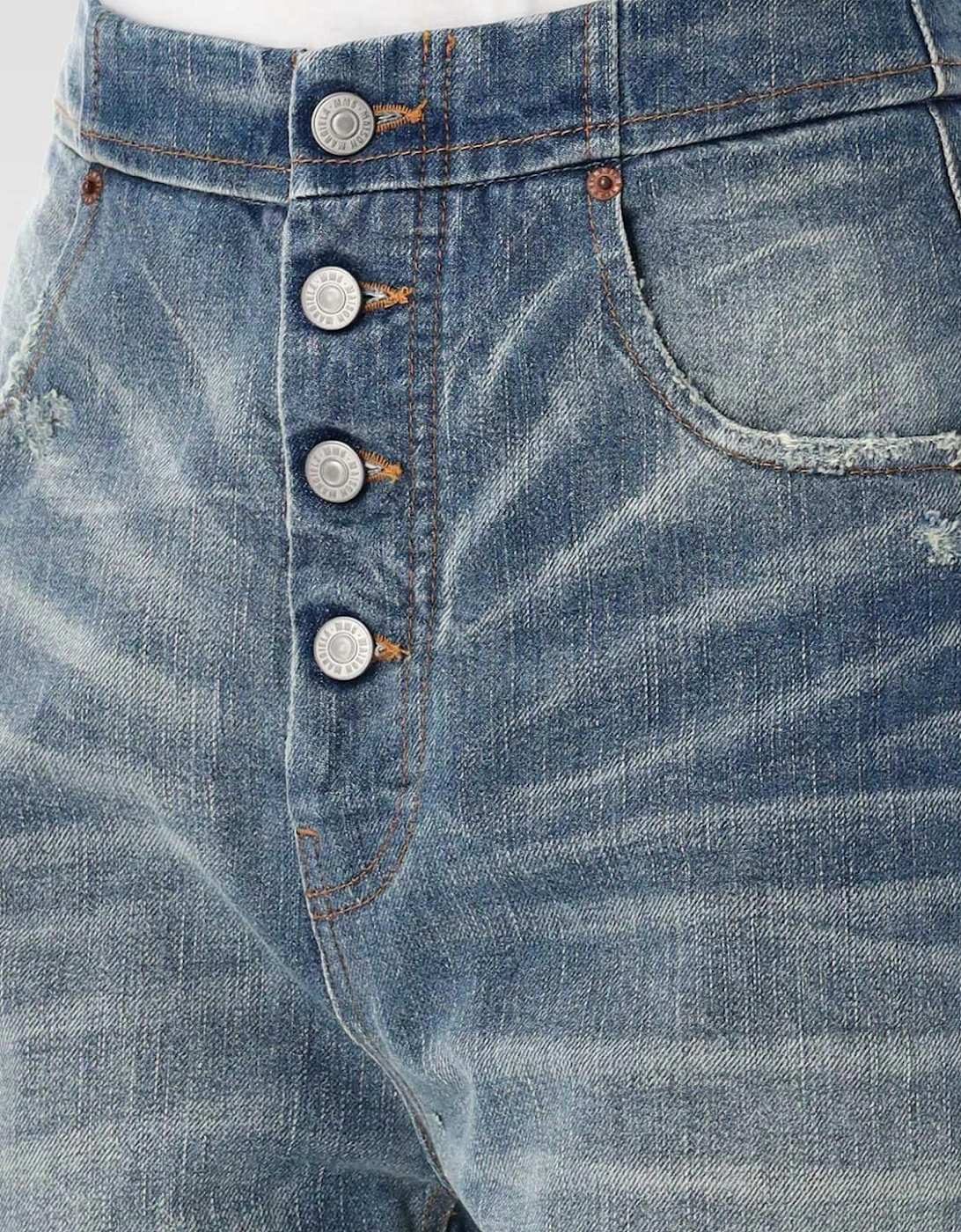 Wide Leg Distressed Jeans
