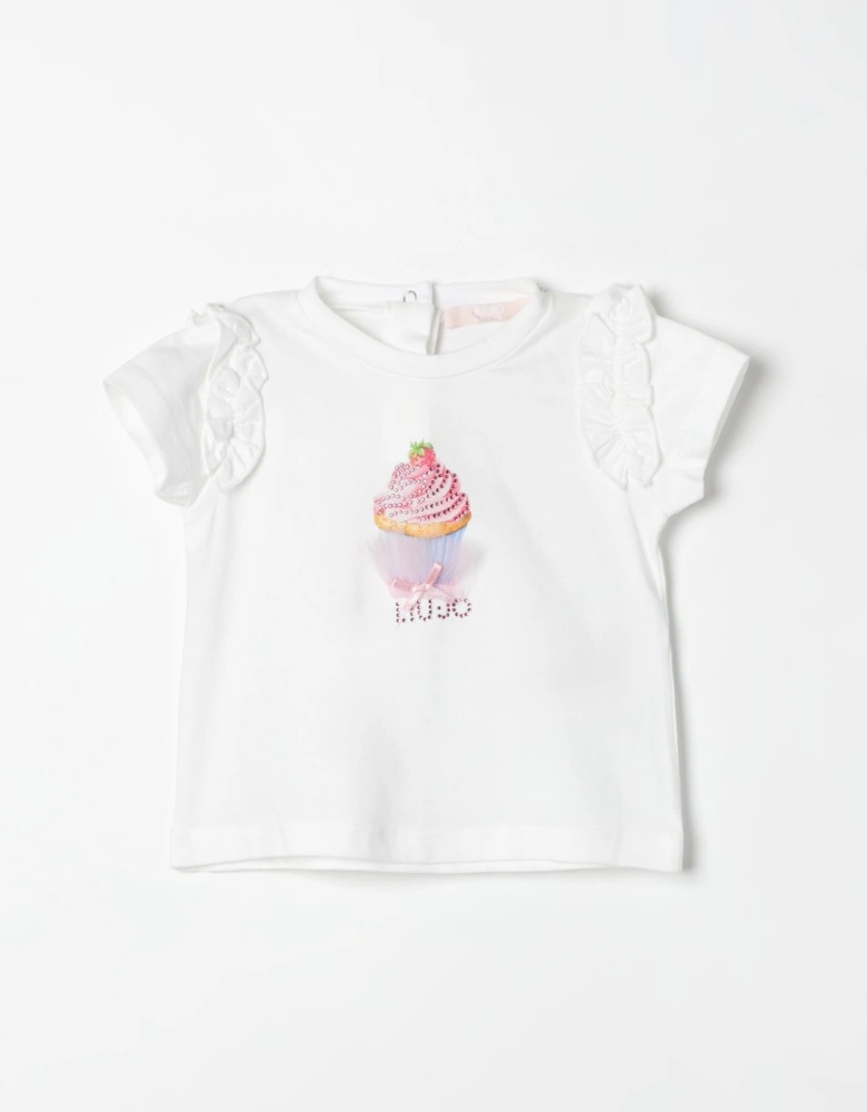 Girls Cupcake TShirt Ruffle Sleeves