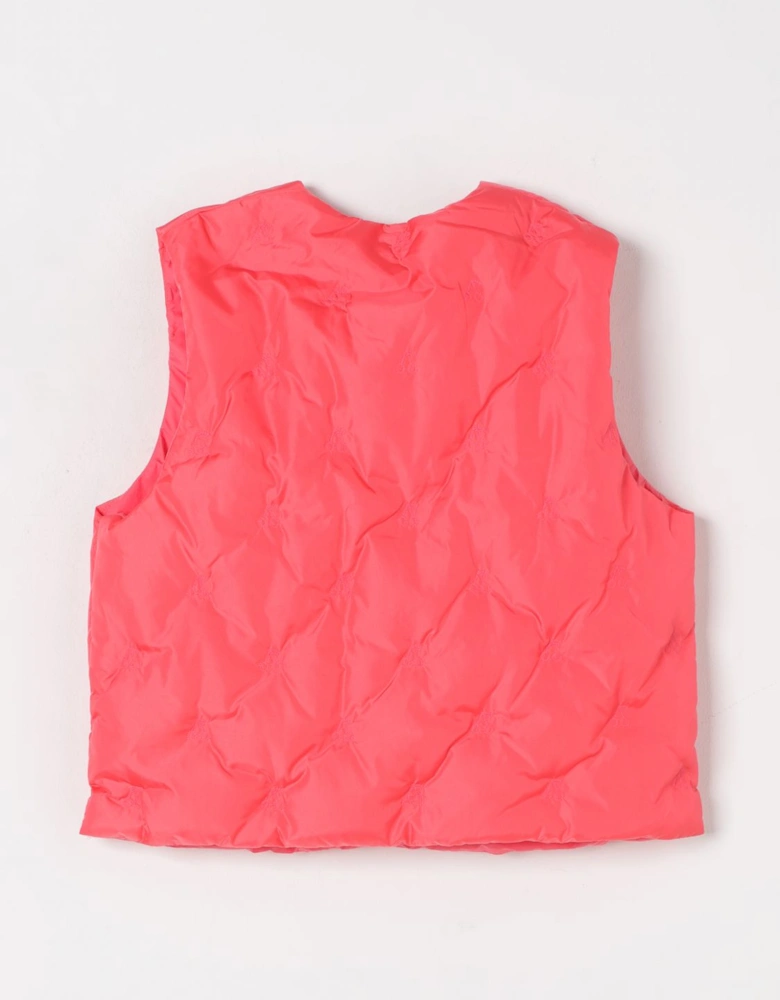 Quilted Vest Embroidered Details