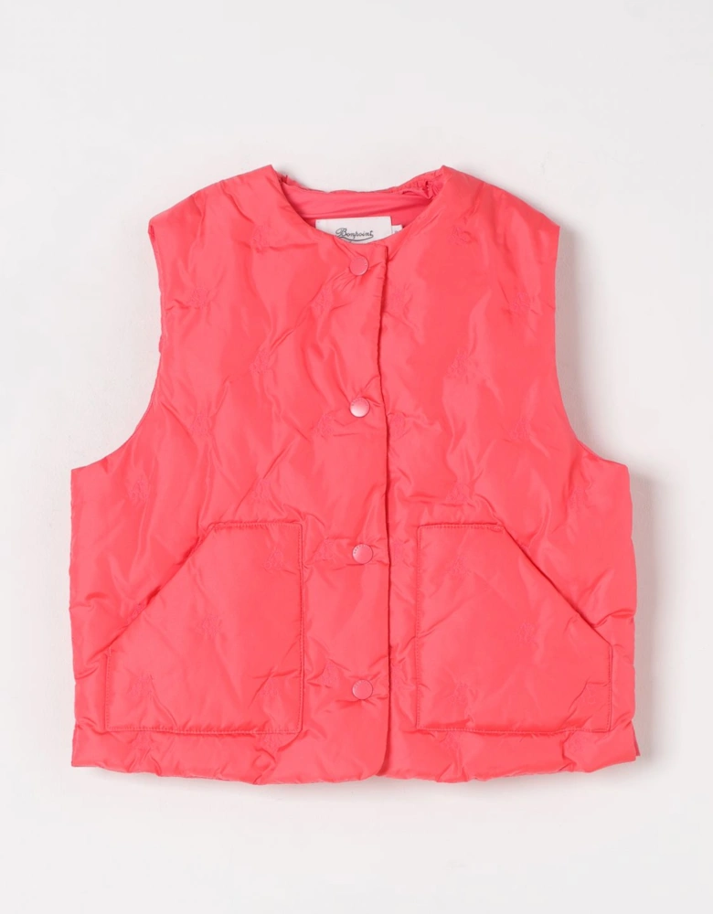 Quilted Vest Embroidered Details