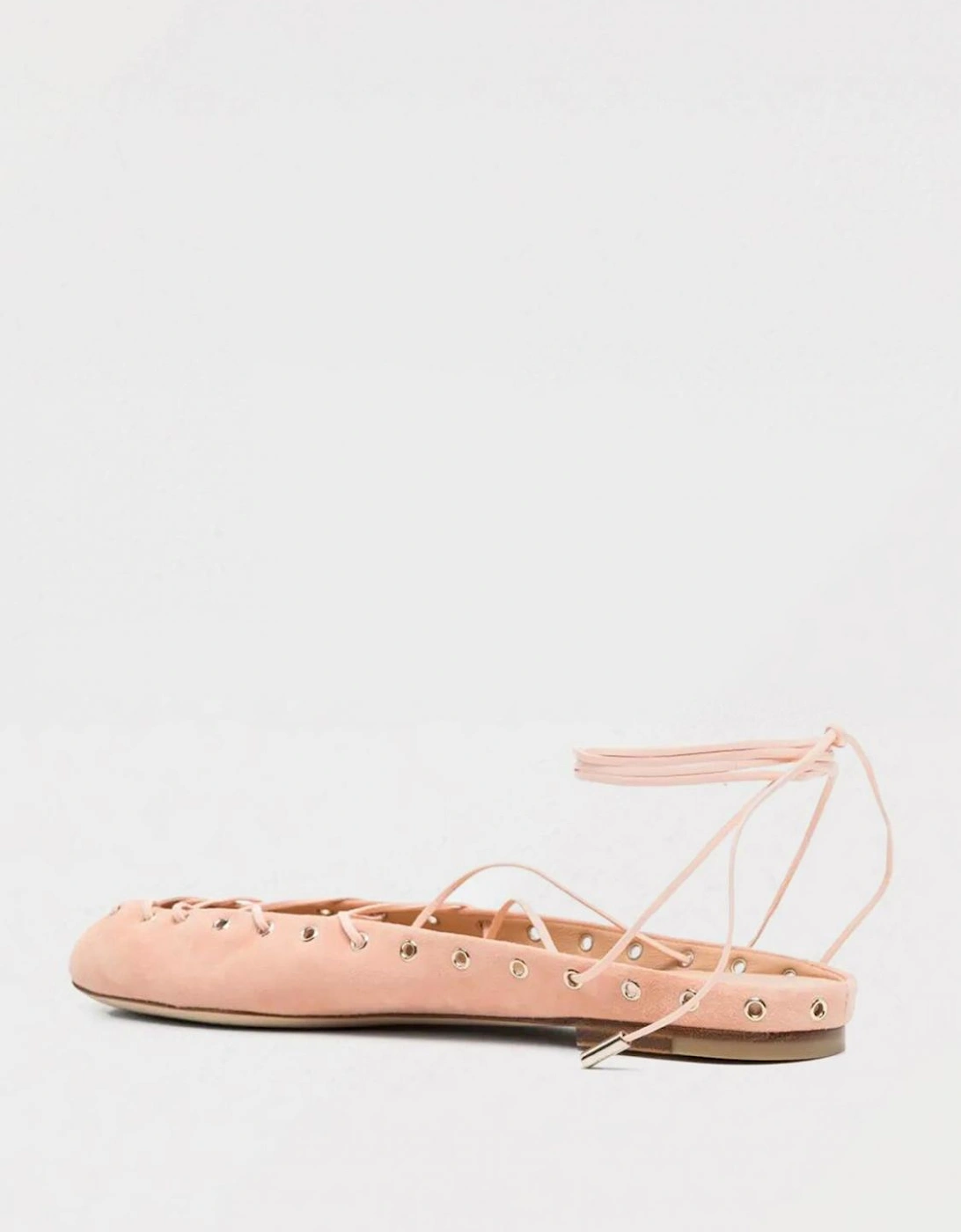 LaceUp Suede Flats