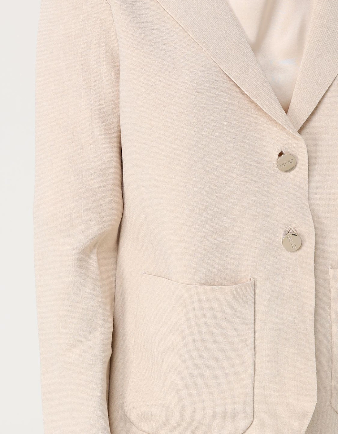 Knitted Cardigan Notch Collar Long Sleeves