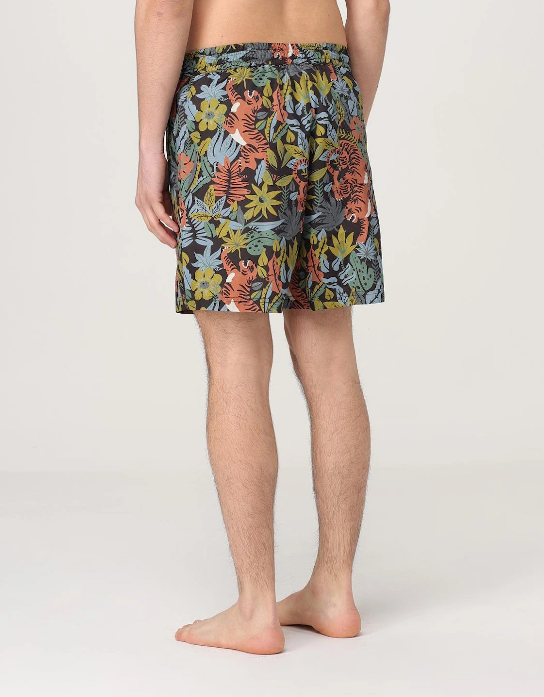 Tiger Print Swim Trunks