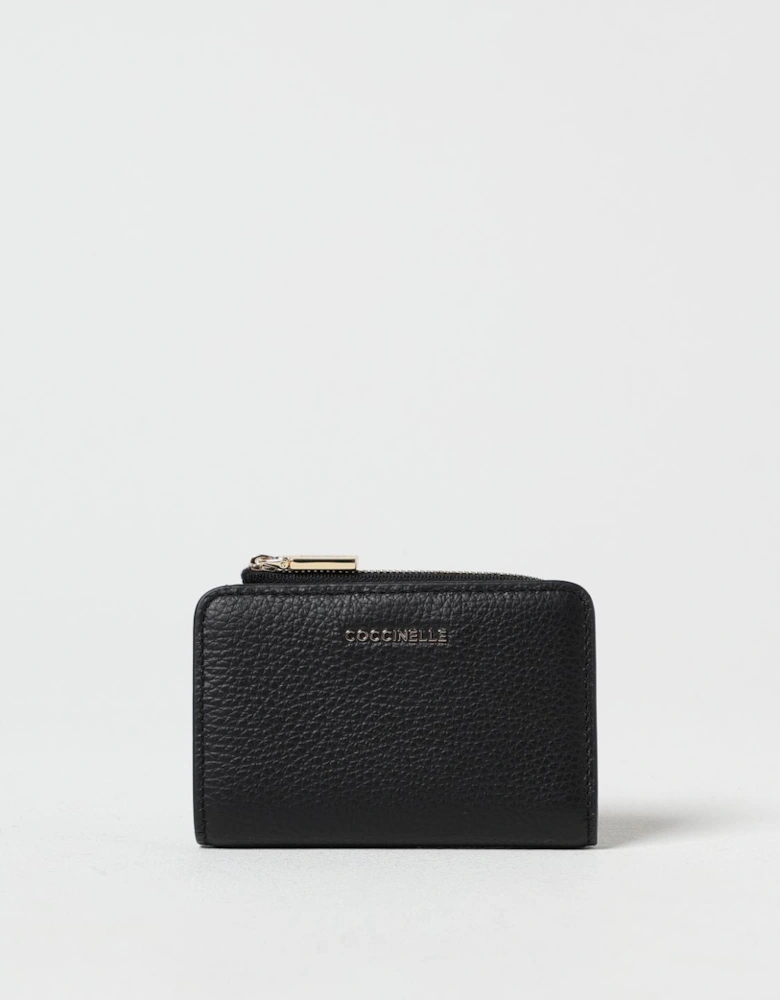 Compact Leather ZipAround Wallet