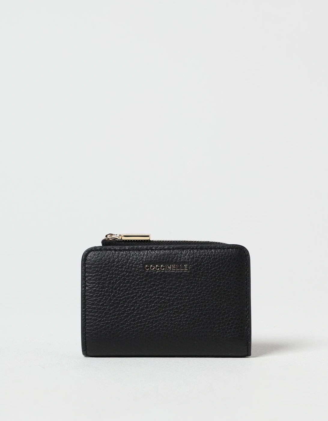 Compact Leather ZipAround Wallet