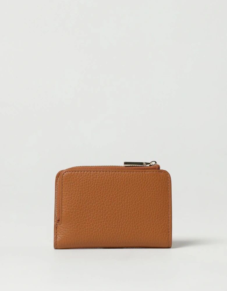 Compact Leather ZipAround Wallet