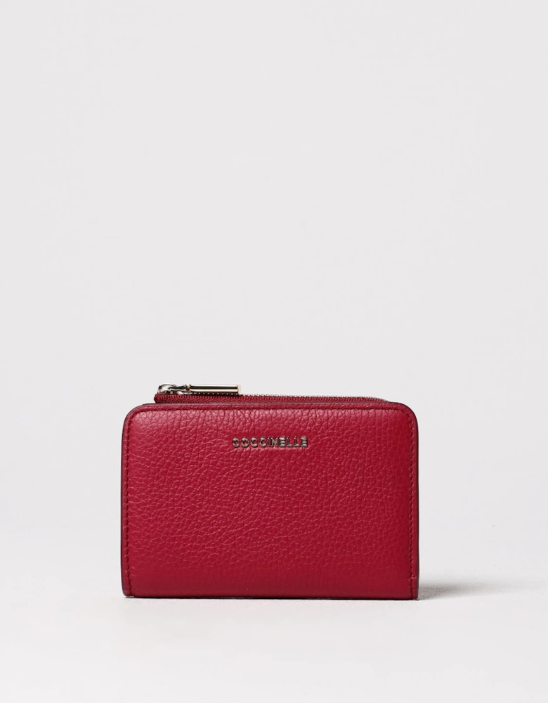Compact Leather ZipAround Wallet