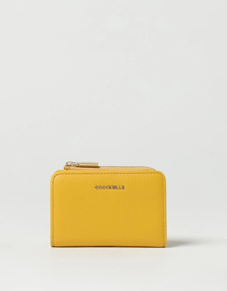 Compact Leather ZipAround Wallet
