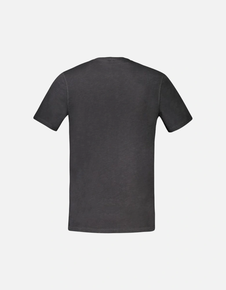 Crew Neck Cotton T-Shirt with Bold Print