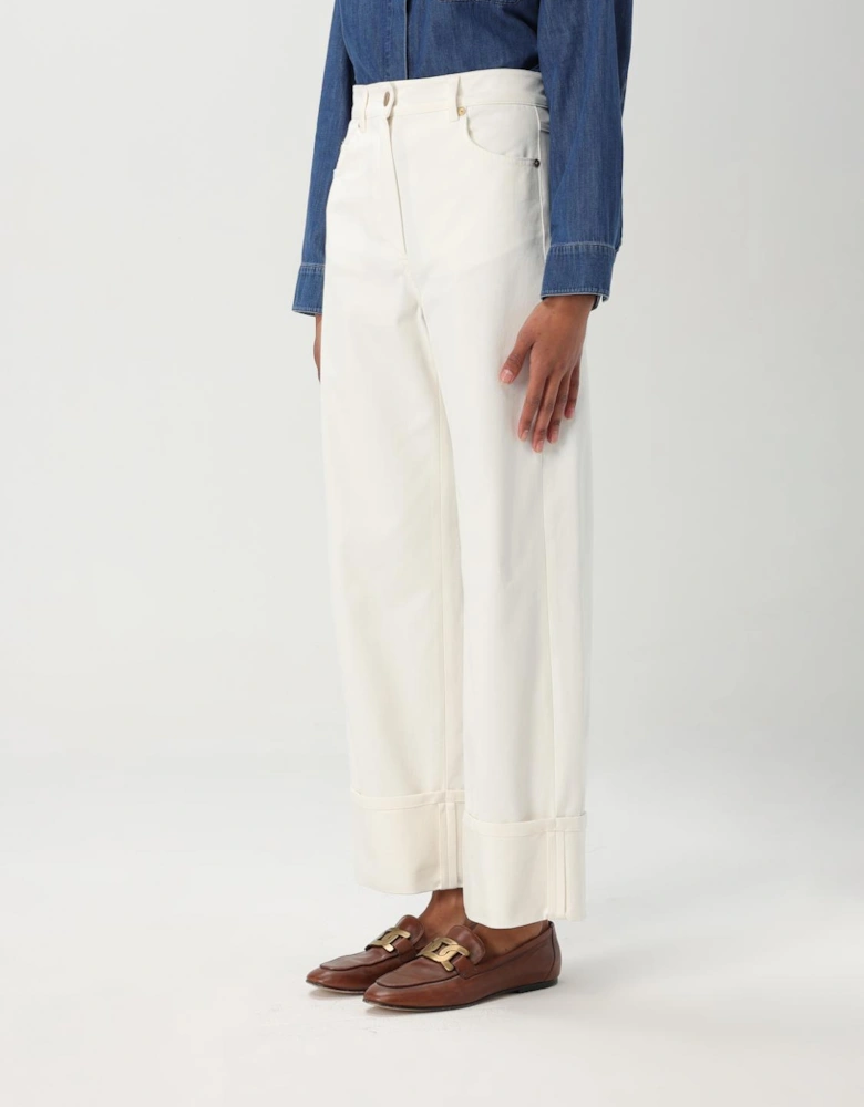 Wide Leg Cuffed Pants