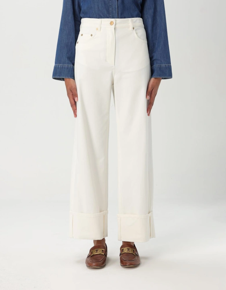 Wide Leg Cuffed Pants
