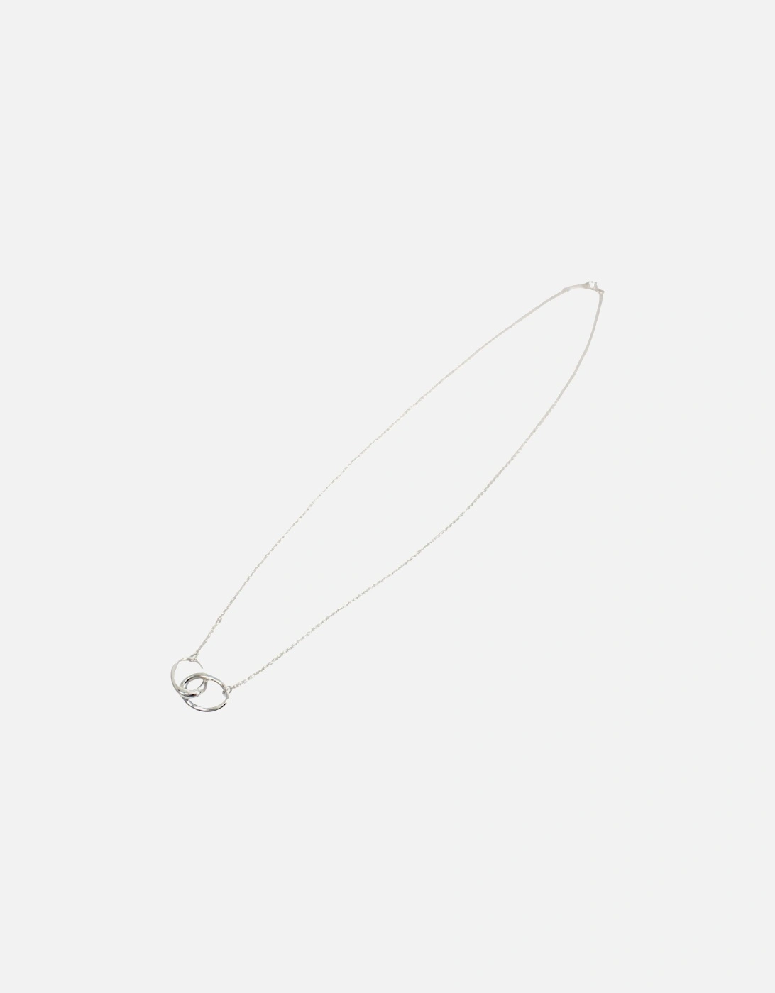 Interlocking Circles Pendant Necklace Silver