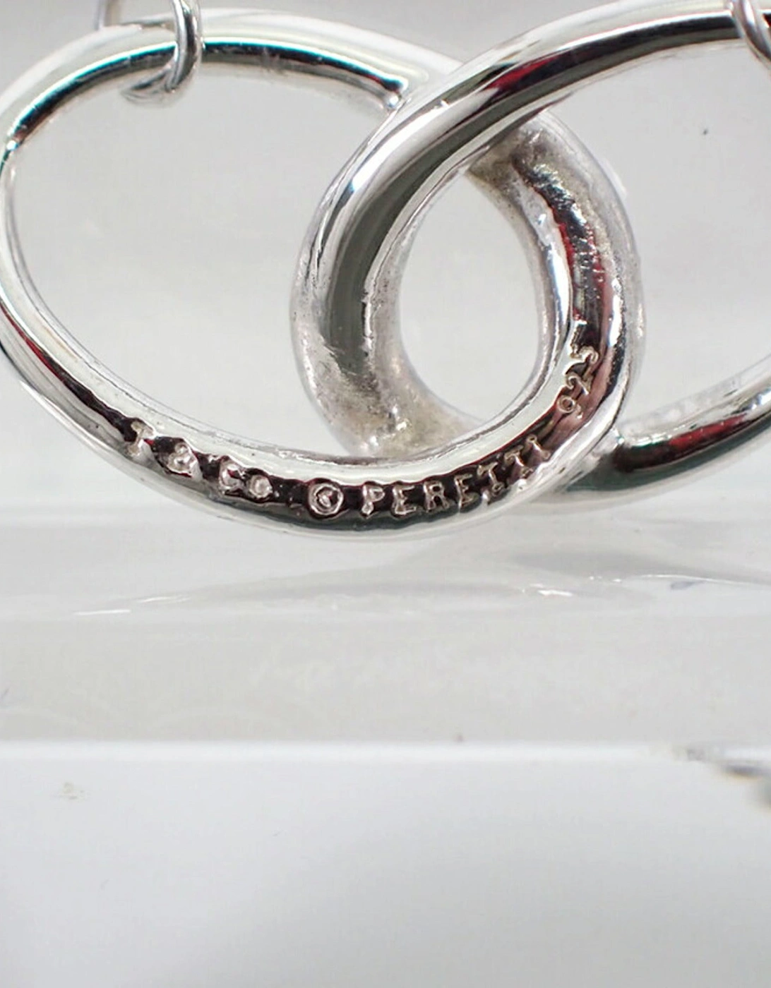 Interlocking Circles Pendant Necklace Silver