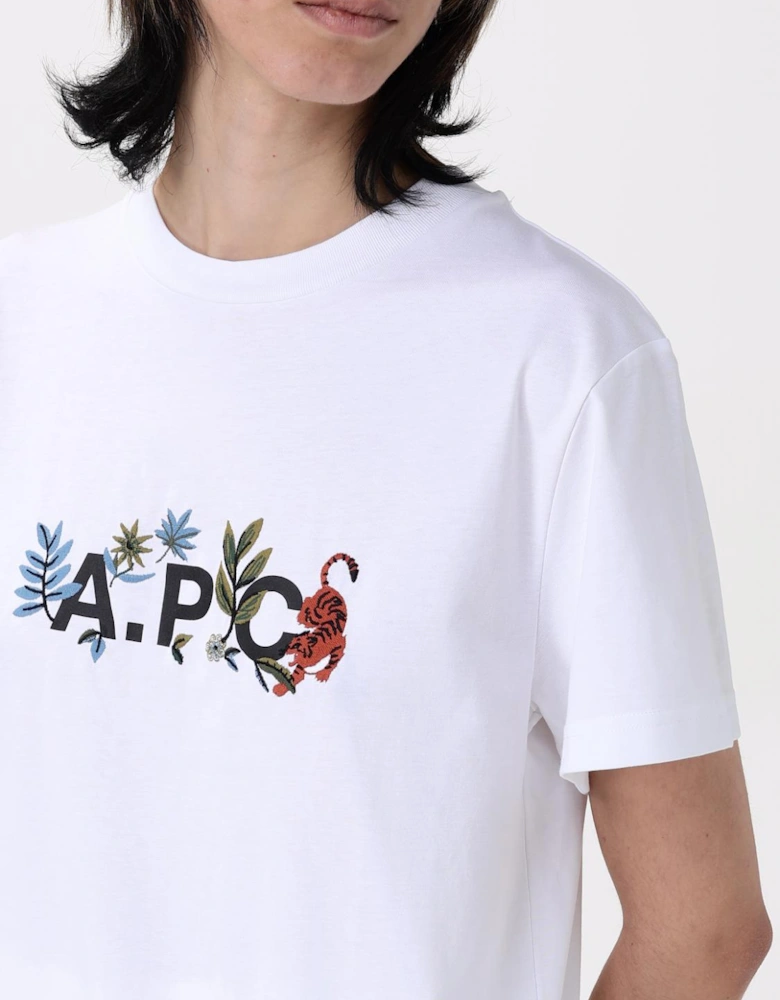 Floral Embroidered ShortSleeve Tee