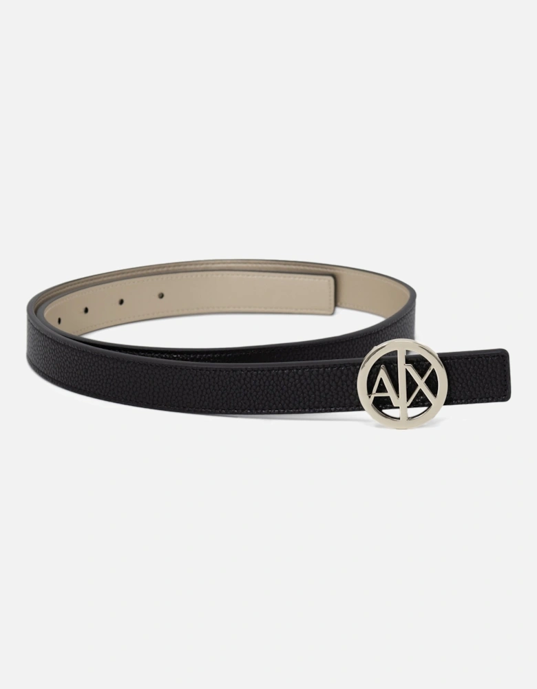 AX Logo Leather Belt