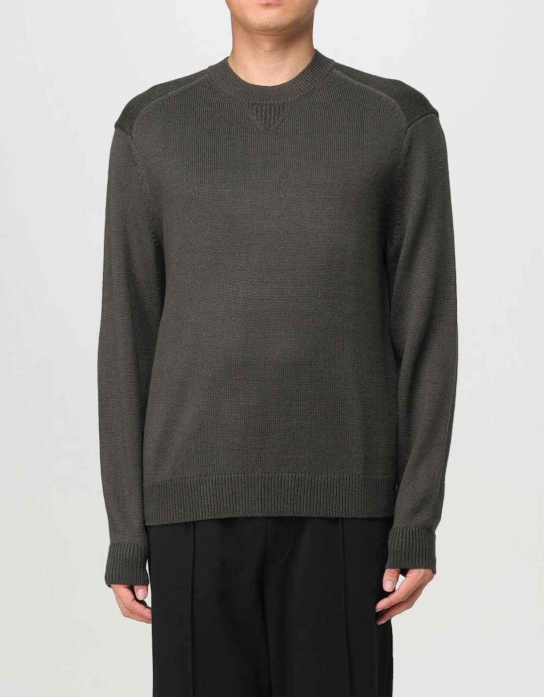 Ribbed Knit Crewneck Sweater