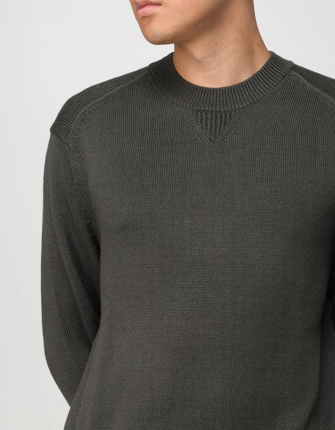 Ribbed Knit Crewneck Sweater