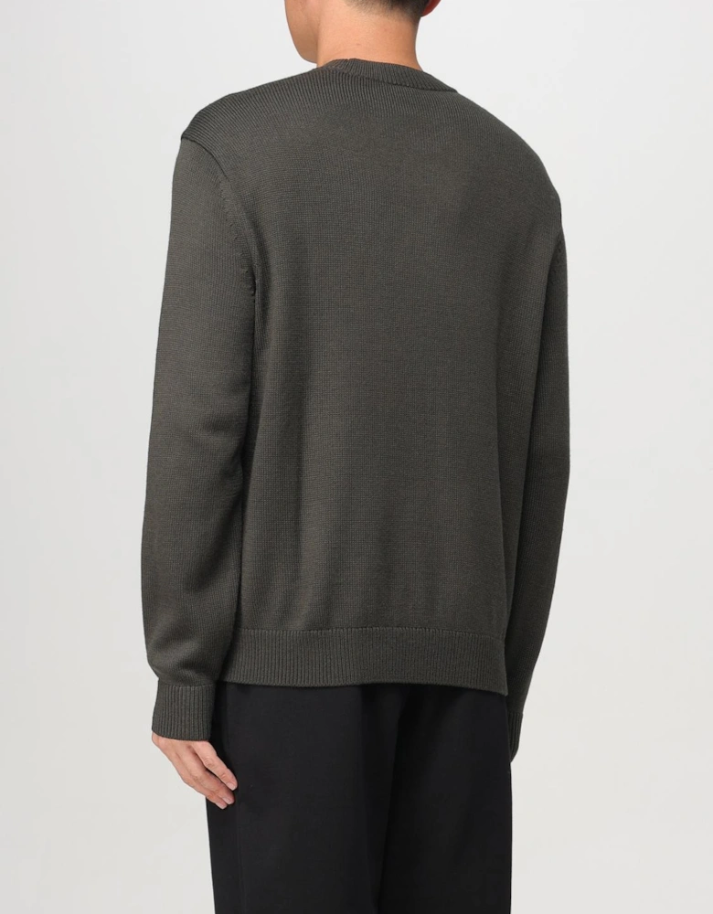 Ribbed Knit Crewneck Sweater